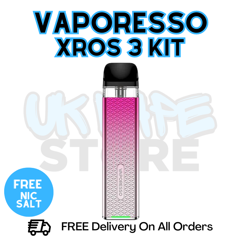 Shop Rose Pink Vaporesso Xros 3 Vape Kit - ONLY £16.99 | FREE SHIPPING - UK Vape World