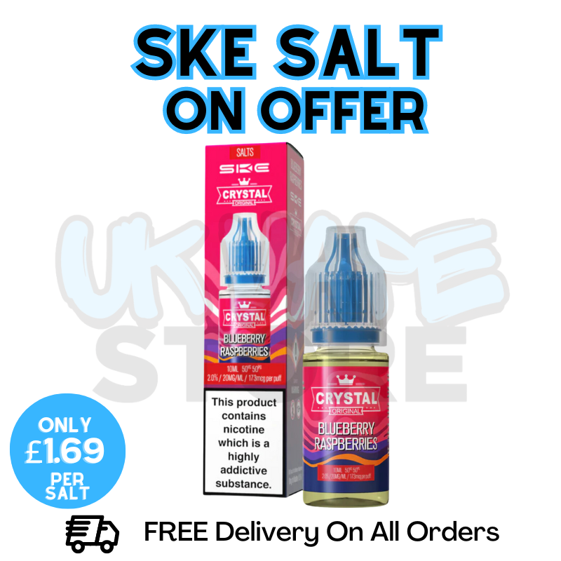Shop Blueberry Raspberry SKE Crystal Nic Salt | ONLY £1.69 | Lowest Price - UK Vape World