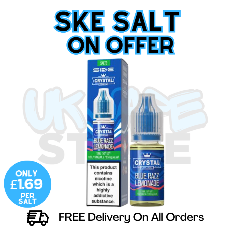 Shop Blue Razz Lemonade SKE Crystal Nic Salt | ONLY £1.69 | Lowest Price - UK Vape World