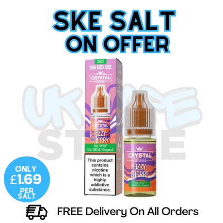 Shop Fizzy Cherry SKE Crystal Nic Salt | ONLY £1.69 | Lowest Price - UK Vape World
