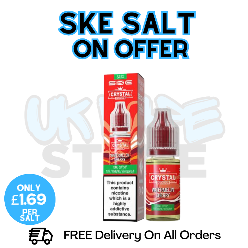 Shop Watermelon Cherry SKE Crystal Nic Salt | ONLY £1.69 | Lowest Price - UK Vape Store