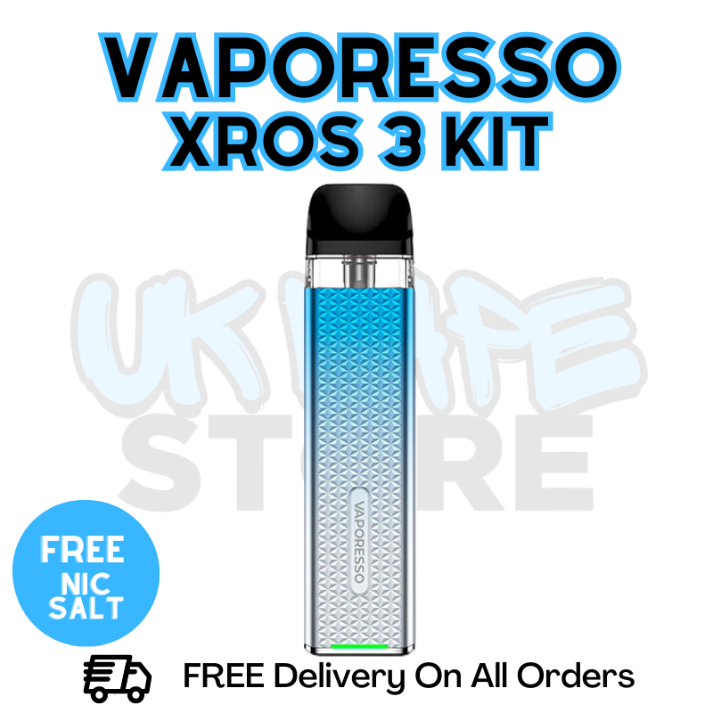 Shop Sky Blue Vaporesso Xros 3 Vape Kit - ONLY £16.99 | FREE SHIPPING - UK Vape Store