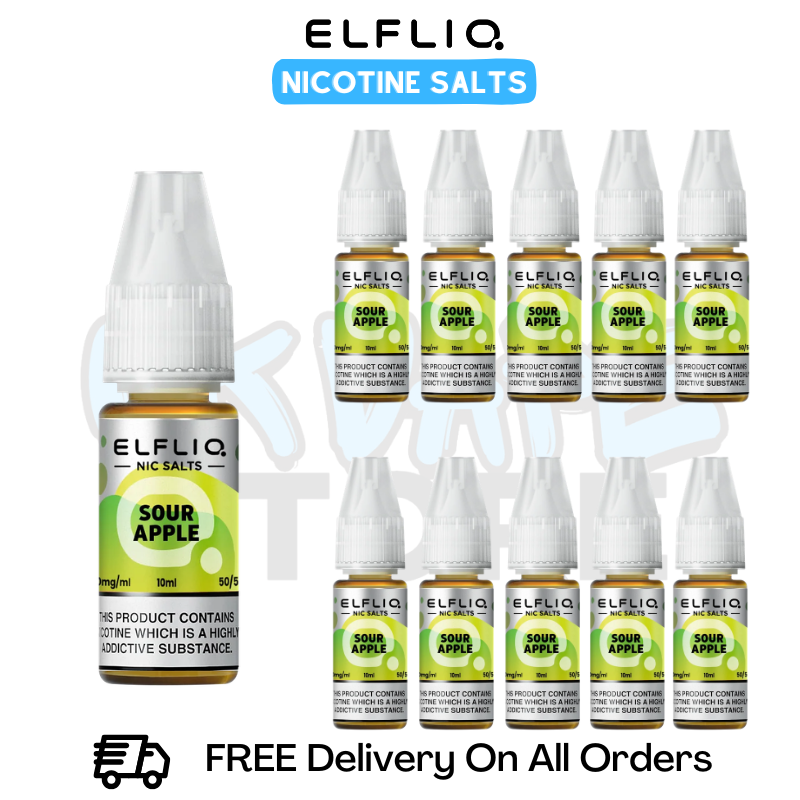 Sour Apple ElfLiq Nicotine Salts Box Of 10
