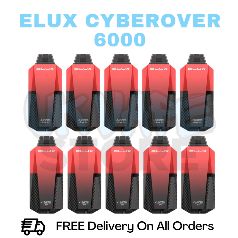 Shop Straw Rasp Cherry Elux CyberOver 6000 Box Of 10