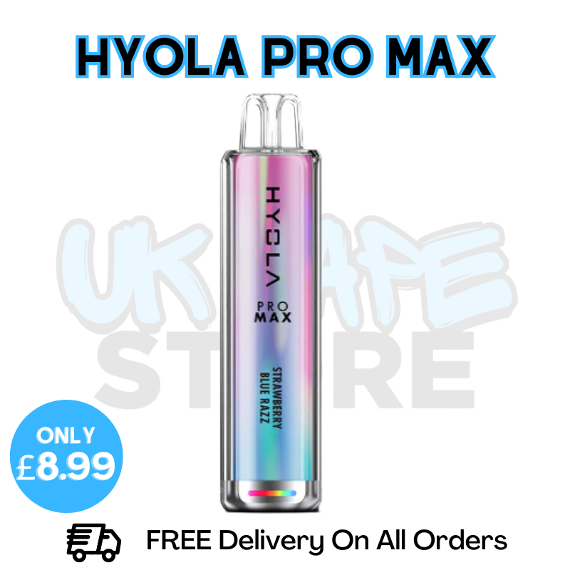 Shop Strawberry Blue Razz Hyola Pro Max 6000 Puff - Only £8.99 - UK Vape World