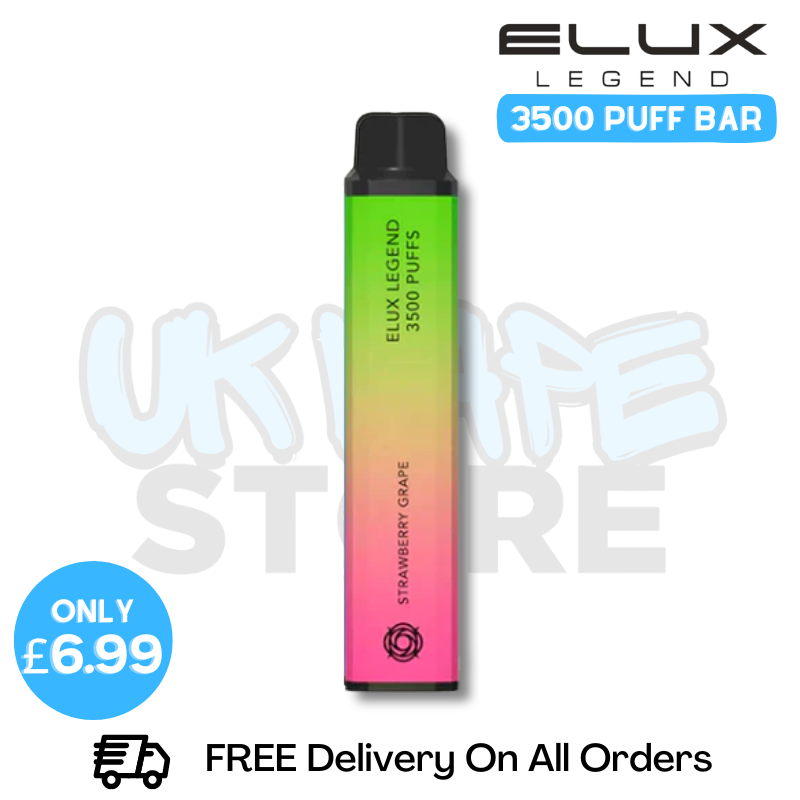 Shop Strawberry Grape Elux Legend 3500 Puff Vape Kit - ONLY £6.99 - UK Vape World
