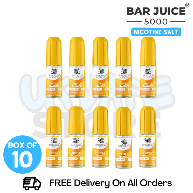 Shop Triple Mango Bar Juice 5000 Nicotine Salt Pack Of 10 - UK Vape World