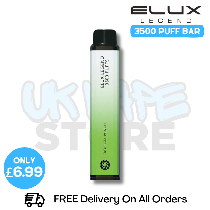 Shop Tropical Punch Elux Legend 3500 Puff Vape Kit - ONLY £6.99 - UK Vape World