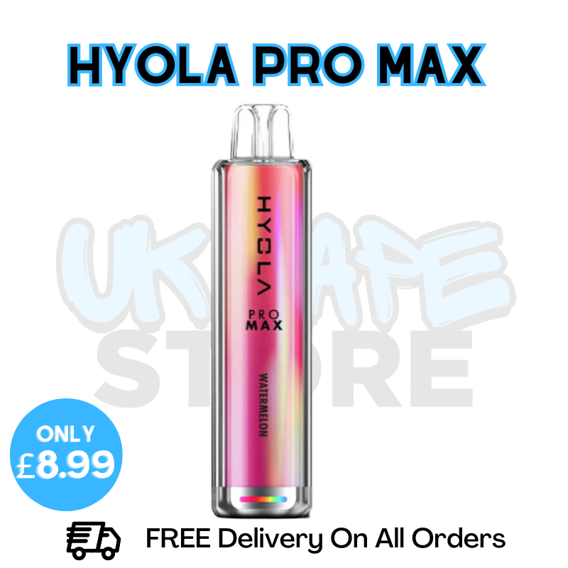 Shop Watermelon Hyola Pro Max 6000 Puff - Only £8.99 - UK Vape Store
