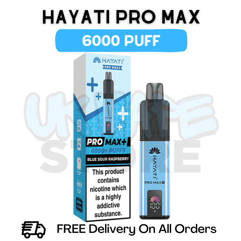 Blue Sour Raspberry Hayati Pro Max 6000 Kit - ukvapestore