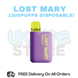Buy Online Blue Razz Lemonade Lost Mary DM600 X2 1200Puff Disposable Vape Kit