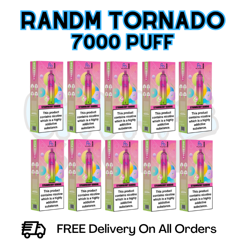 Strawberry Banana RandM Tornado T7000 Pod Kit Box Of 10