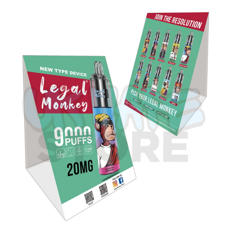 20MG Legal Monkey 9K Vape Kit | All Flavours £6.99