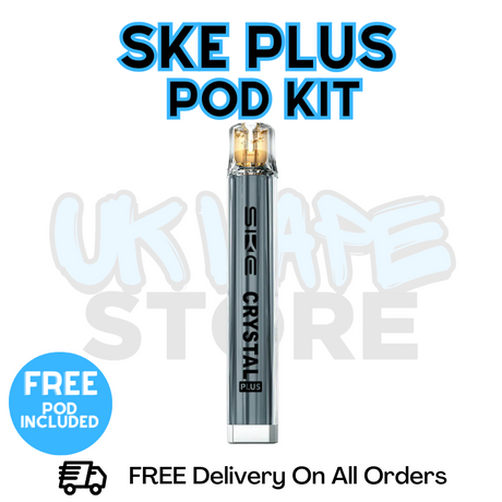 Buy Online Grey SKE Crystal Plus Pod Kit | FREE SHIPPING | ONLY £5.99 - UK Vape Store