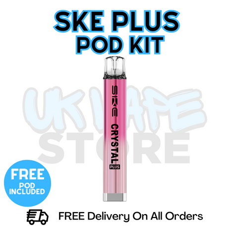 Shop Pink SKE Crystal Plus Pod Kit | FREE SHIPPING | ONLY £5.99 - UK Vape Store