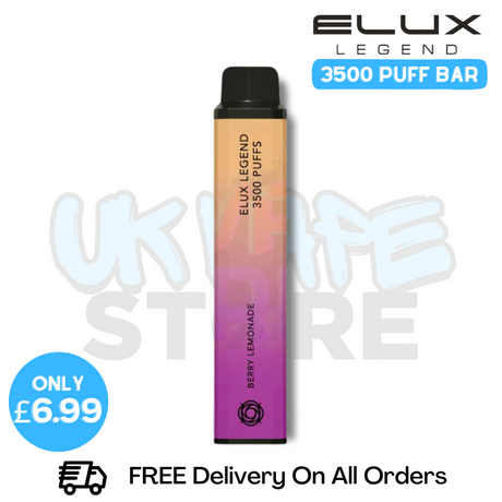 Buy Online Berry Lemonade Elux Legend 3500 Puff Vape Kit - ONLY £6.99 - UK Vape Store