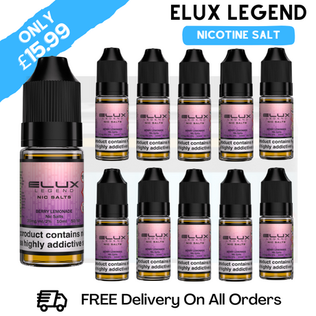 Shop Berry Lemonade Elux Legend Nicotine Salt Pack Of 10 - UK Vape Store