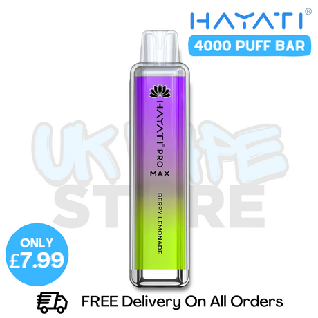 Buy Online Berry Lemonade, Hayati Pro Max 4000Puffs 4K Disposable - Only £7.99 - UK Vape Store