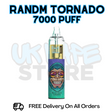Buy Online Blue Razz Cherry RandM Tornado 7K 7000 Puff Vape - £5.99
