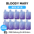 Shop Bloody Mary 600 Puff Blue Razz Ice Pack Of 10 - UK Vape Store