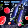 Buy online Blue Slush and Raspberry Hayati Shisha 15K Puff Vape Kit