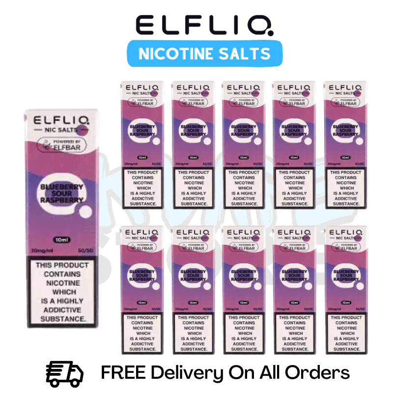 Blue Sour Rasp ElfLiq Nicotine Salts Box Of 10