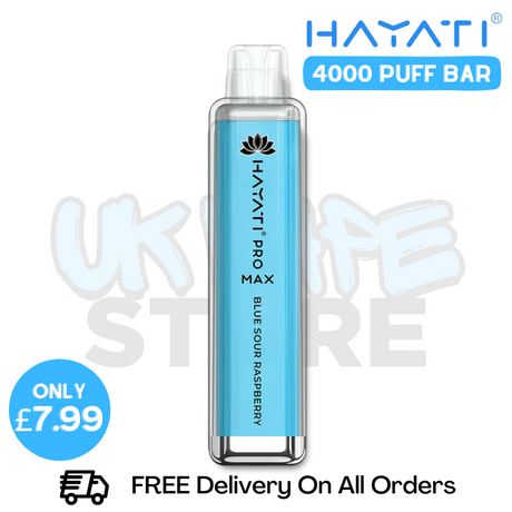Buy Online Blue Sour Raspberry Hayati Pro Max 4000Puffs 4K Disposable - UK Vape Store