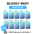 Shop Bloody Mary 600 Puff Blueberry Bubblegum Pack Of 10 - UK Vape Store