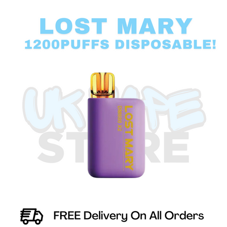 Buy Online Blueberry Cloud Lost Mary DM600 X2 1200Puff Disposable Vape Kit