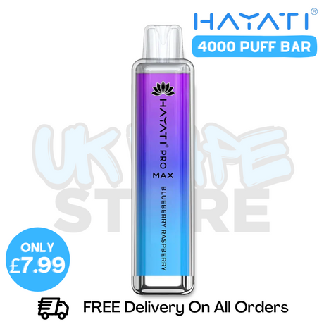 Shop Blueberry Raspberry Hayati Pro Max 4000Puffs 4K Disposable - Only £7.99 - UK Vape World