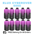 Buy Online Blueberry Raspberry Elux CyberOver 6000 Box Of 10