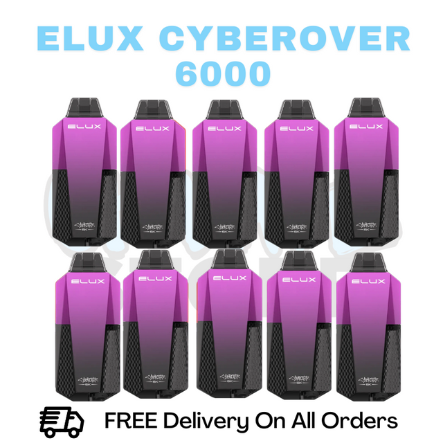 Buy Online Blueberry Raspberry Elux CyberOver 6000 Box Of 10