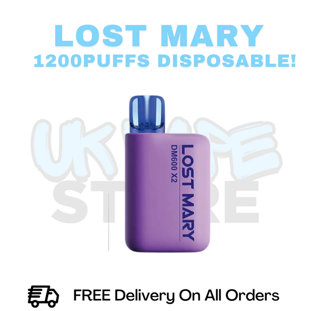 Buy Online Blueberry Lost Mary DM600 X2 1200Puff Disposable Vape Kit