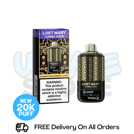 Buy Online Blueberry Sour Raspberry- Cherry Lost Mary 20K Puff Puff Combo Kit