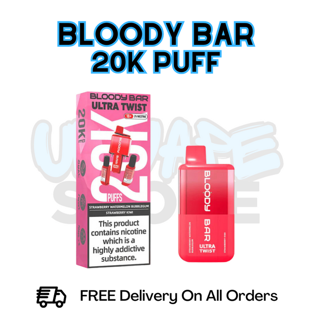Strawberry Watermelon Bubblegum Bloody Bar 20K Disposable