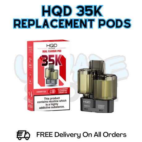 HQD 35K Puff Refil Pack Replacement Pods - £6.49