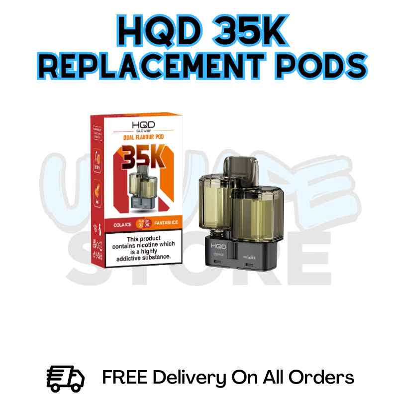 HQD 35K Puff Refil Pack Replacement Pods - £6.49