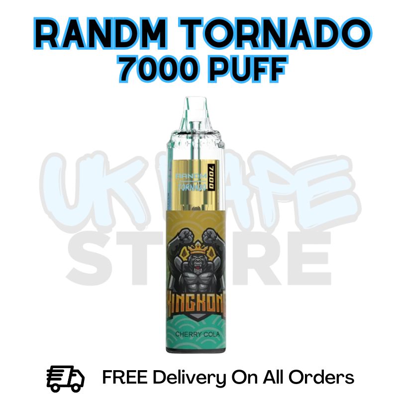 Buy Online Cherry Cola RandM Tornado 7K 7000 Puff Vape - £5.99
