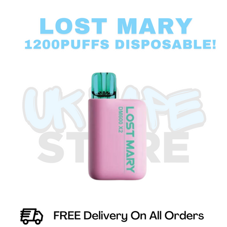 Buy Online Cherry Ice Lost Mary DM600 X2 1200Puff Disposable Vape Kit