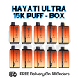 Buy Online Cola Ice/ Orange Lemon & Lime Hayati Pro Ultra 15K Puffs Box Of 10 - £85.99