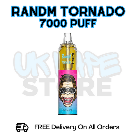 Buy Online Cola Ice RandM Tornado 7K 7000 Puff Vape - £5.99