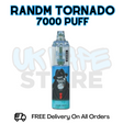 Buy Online Cool Mint RandM Tornado 7K 7000 Puff Vape - £5.99