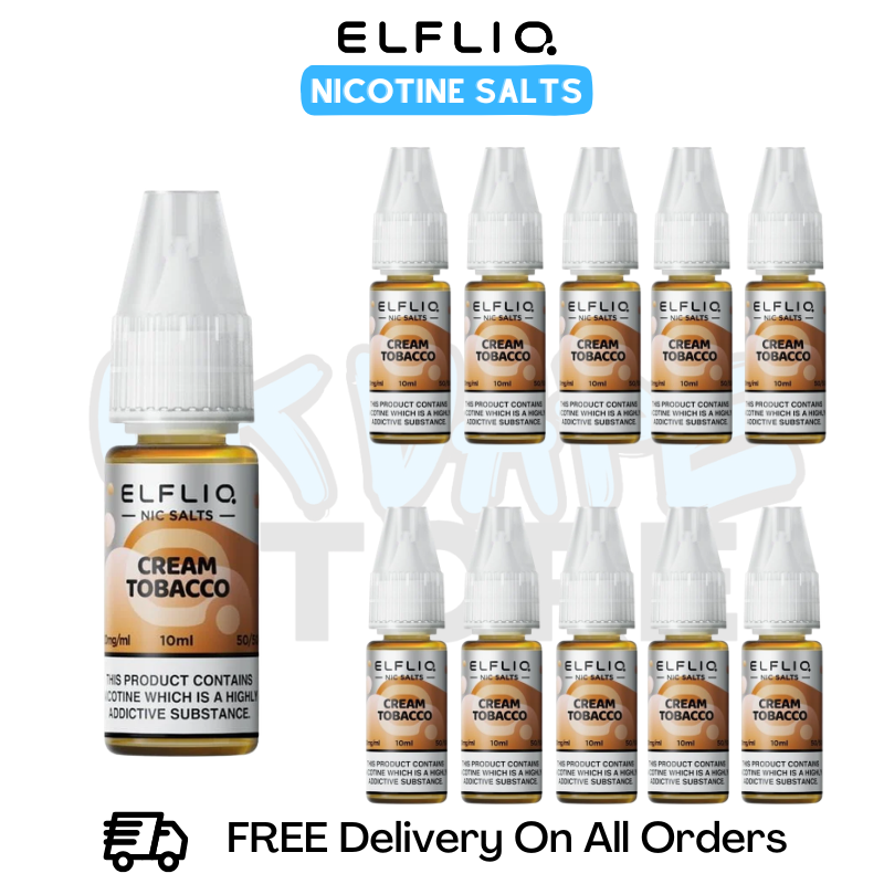 Cream Tobacco ElfLiq Nicotine Salts Box Of 10