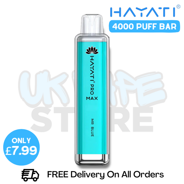 Shop Mr Blue Hayati Pro Max 4000Puffs 4K Disposable - Only £7.99 - UK Vape World