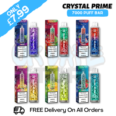 Shop Crystal Prime 7000 Puffs 3D Disposable 7K Bar | ONLY £7.99 - UK Vape Store