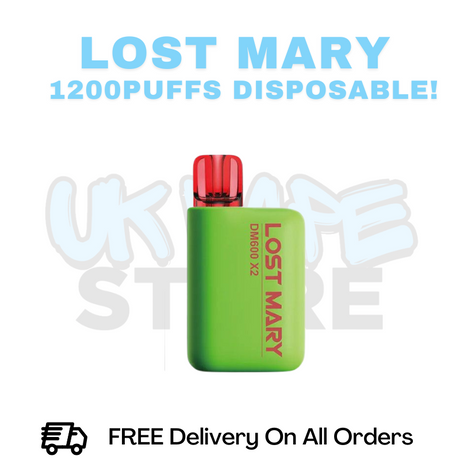 Buy Online Double Apple Lost Mary DM600 X2 1200Puff Disposable Vape Kit