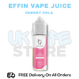 Buy Online Cherry Cola Effin Juice Shortfil 50ML