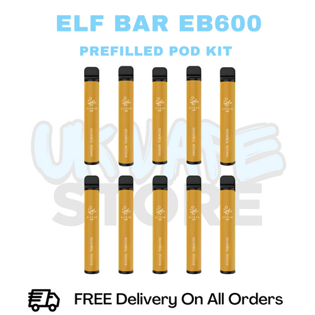 Buy Online Snow Tobacco ELF Bar EB600 Box Of 10