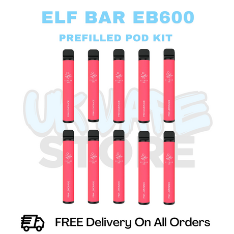 Buy Online Pink Lemonade ELF Bar EB600 Box Of 10