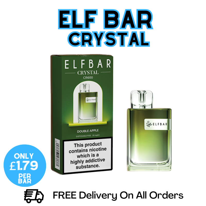 elf bar crystal vape Double Apple Elf Bar Crystal 600 Disposable Kit